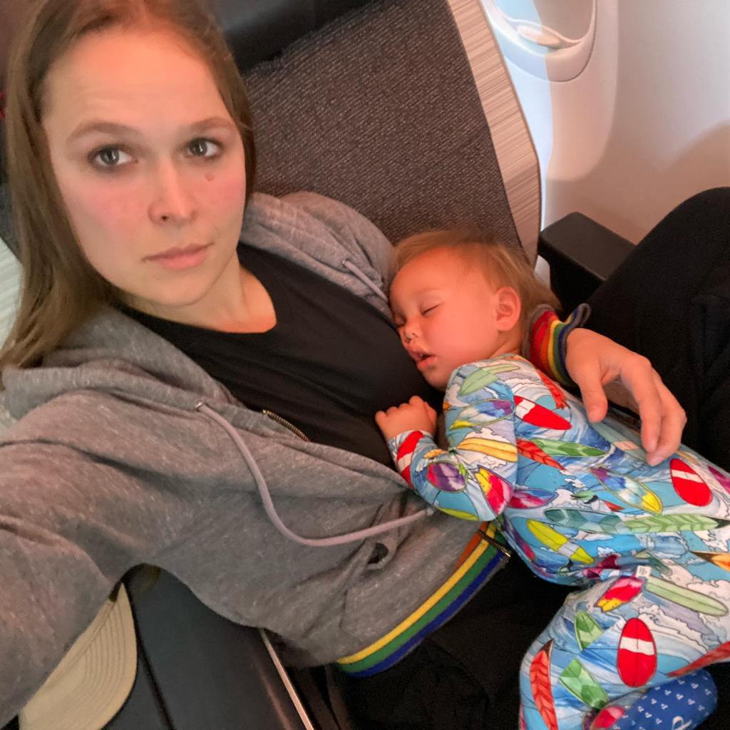 Ronda Rousey and daughter via Instagram