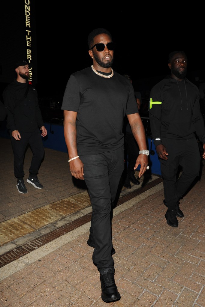 Sean Diddy Combs seen leaving Under the Bridge, the West London live music venue on July 09, 2022 in London, England.