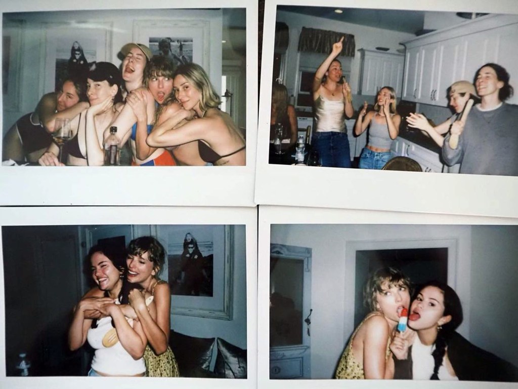 Taylor Swift, Selena Gomez, the Haim sisters and other friends at her Rhode Island mansion.