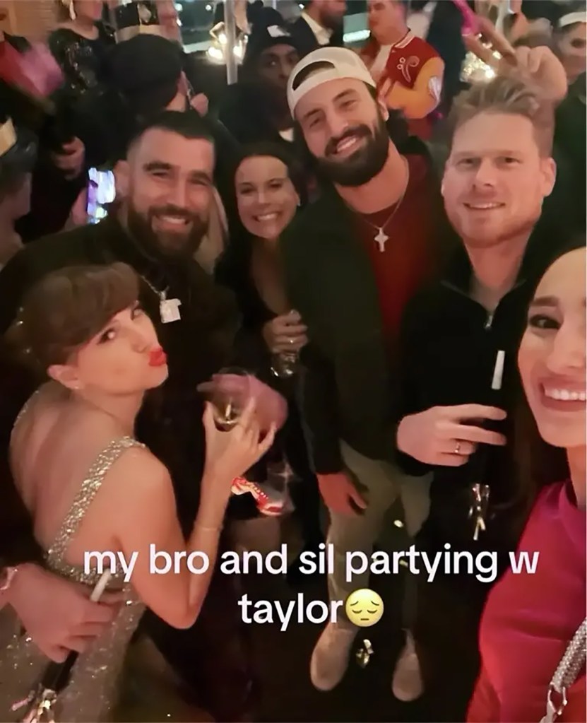 Taylor Swift and Travis Kelce partying with friends