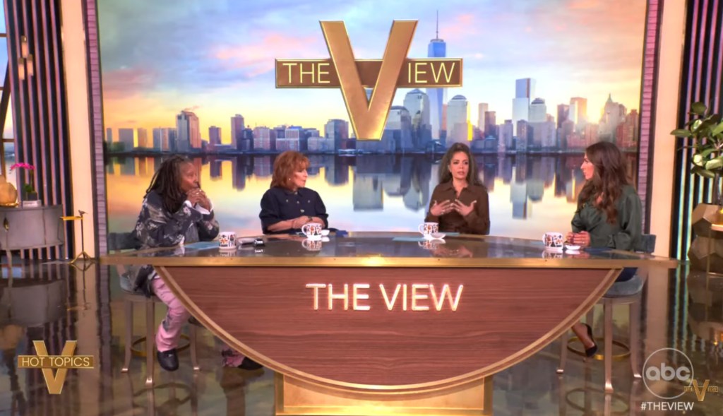 The "View" co-host discussing Carrie Underwood's discussion to perform at Trump's inauguration.