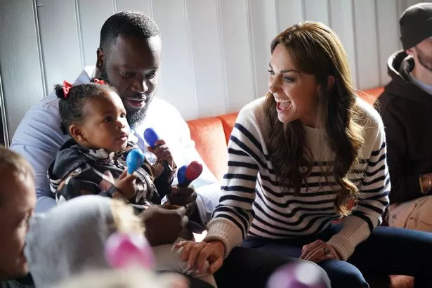 The Princess of Wales last year during a visit to "Dadvengers", a community for dads and their children