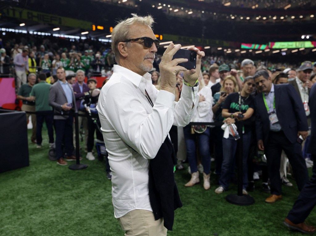 Kevin Costner attends Superbowl LIX