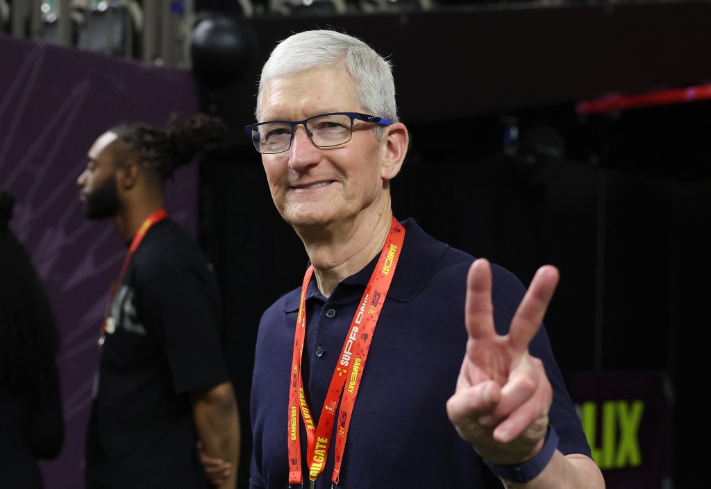 Tim Cook attends Superbowl LIX