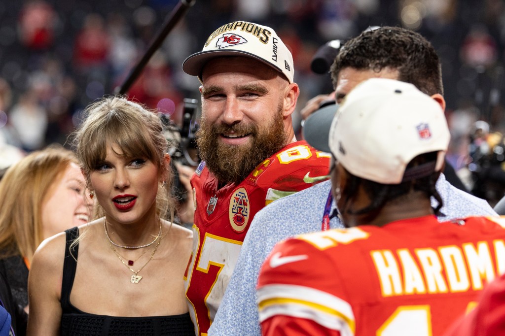 Taylor Swift and Travis Kelce 2024 super bowl