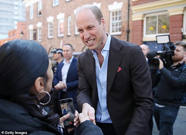 William took time to speak to members of the public during his trip to Birmingham