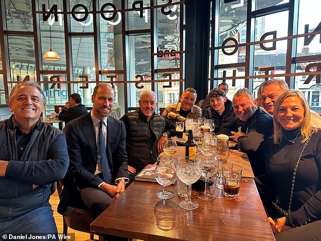 In January, William surprised members of the public by stopping for a pint at a Wetherspoons pub on his way back from an official engagement