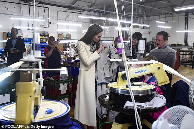 Catherine spent time with the Corgi production team during a visit to the family run company