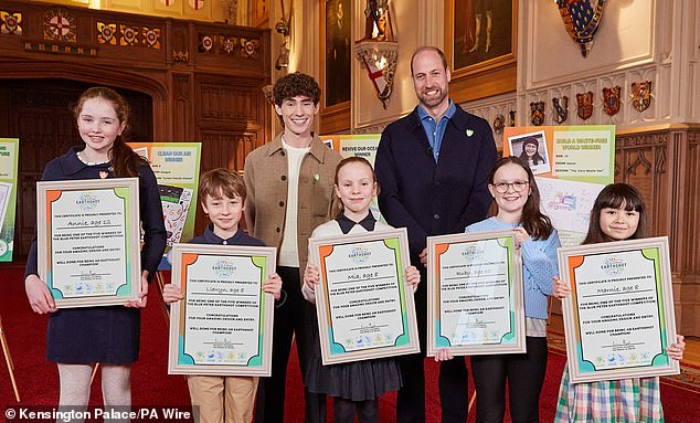 Prince William invited Blue Peter Earthshot competition winners to Windsor Castle on Thursday