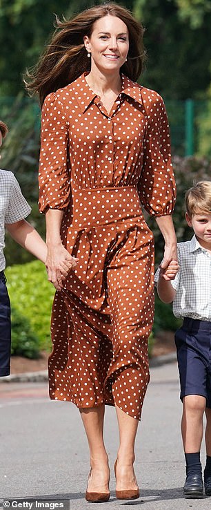 Catherine wore this Rixo ensemble for the children's  first day at Lambrook school in 2022