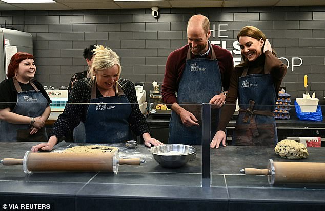 William and Kate rolled up their sleeves to make Welsh cakes together - with shop owner Theresa Connor