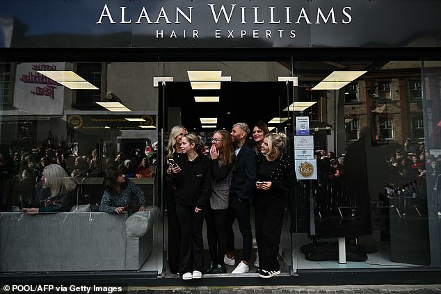 Excited onlookers were excited as they spotted the royal couple out together in Wales this afternoon