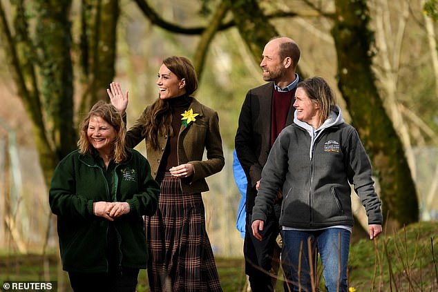 William and Kate looked to catch some of the sunny weather as they got a tour of the community garden