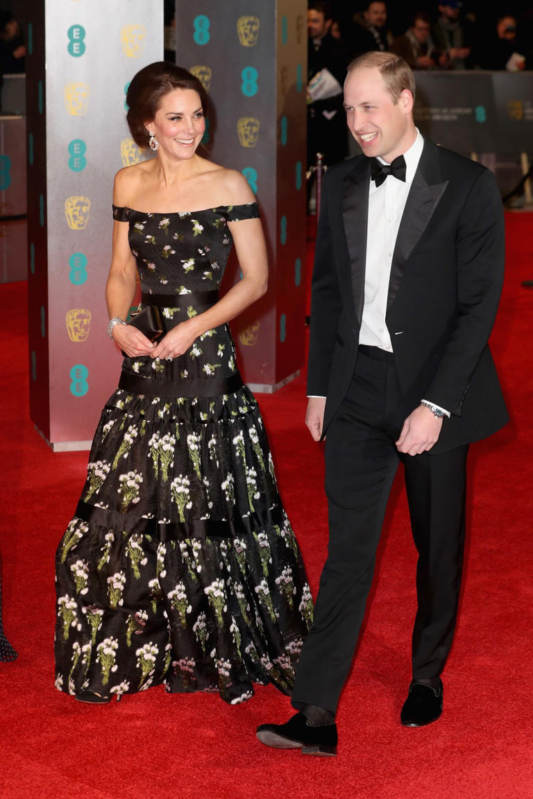 Kate Middleton, Prince William at the 2017 BAFTAs. Getty Images