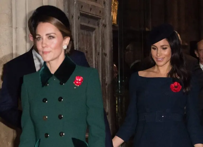 Kate Middleton and Meghan Markle attend a service at Westminster Abbey marking The Centenary | Samir Hussein/WireImage