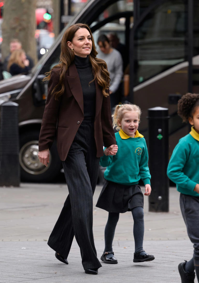 The Princess of Wales joined the students on a school bus Tuesday. WireImage