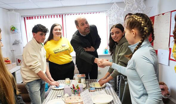 Prince William meets children who have been supported by Child Bereavement UK