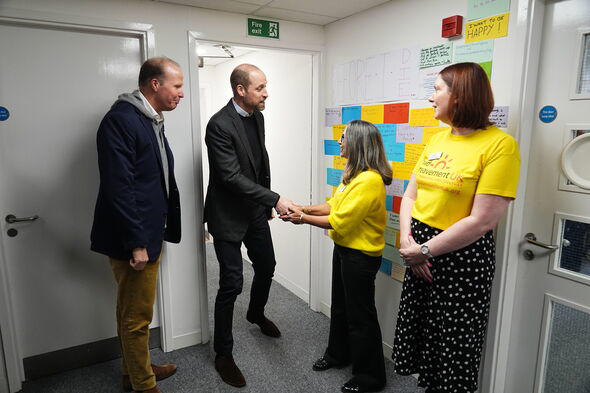 Prince William meets Alex Fitzgibbons, Maninder Hayre and Sophie Cartwright