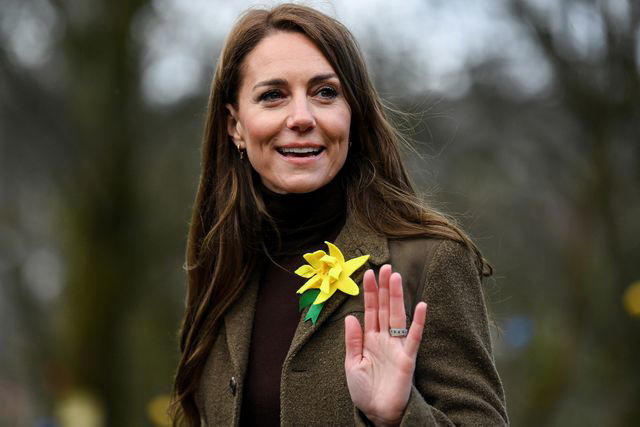 Jaimi Joy - WPA Pool/Getty Kate Middleton visits Pontypridd, Wales, on Feb. 26, 2025