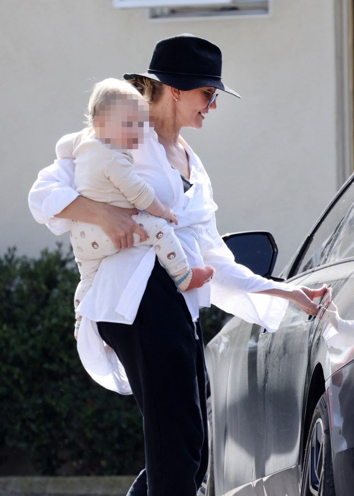 Cameron Diaz with her baby boy