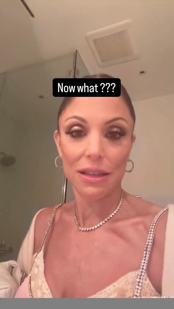 Bethenny Frankel in a bathroom