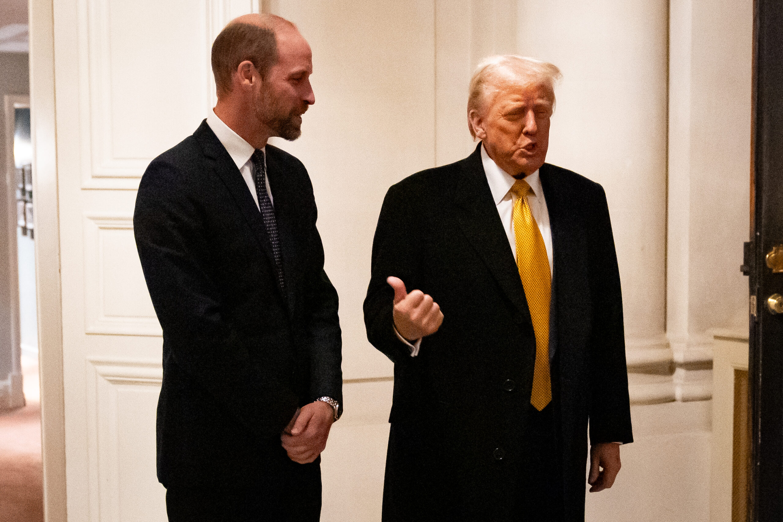 Prince William and Donald Trump at the UK Ambassador's Residence.