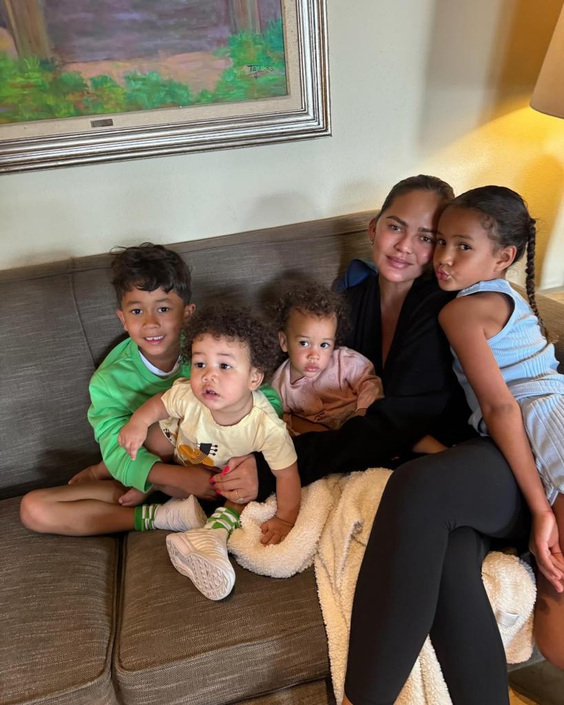 Chrissy Teigen and kids via Instagram in June 2024