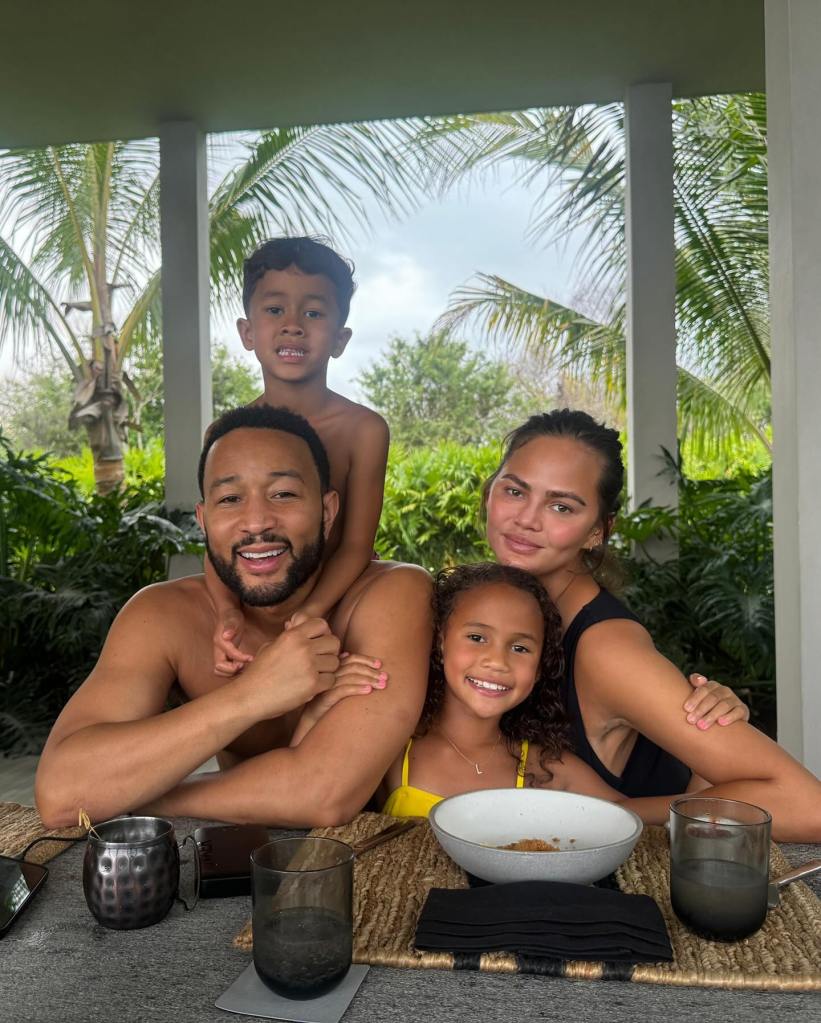 Chrissy Teigen, John Legend and kids in June 2024