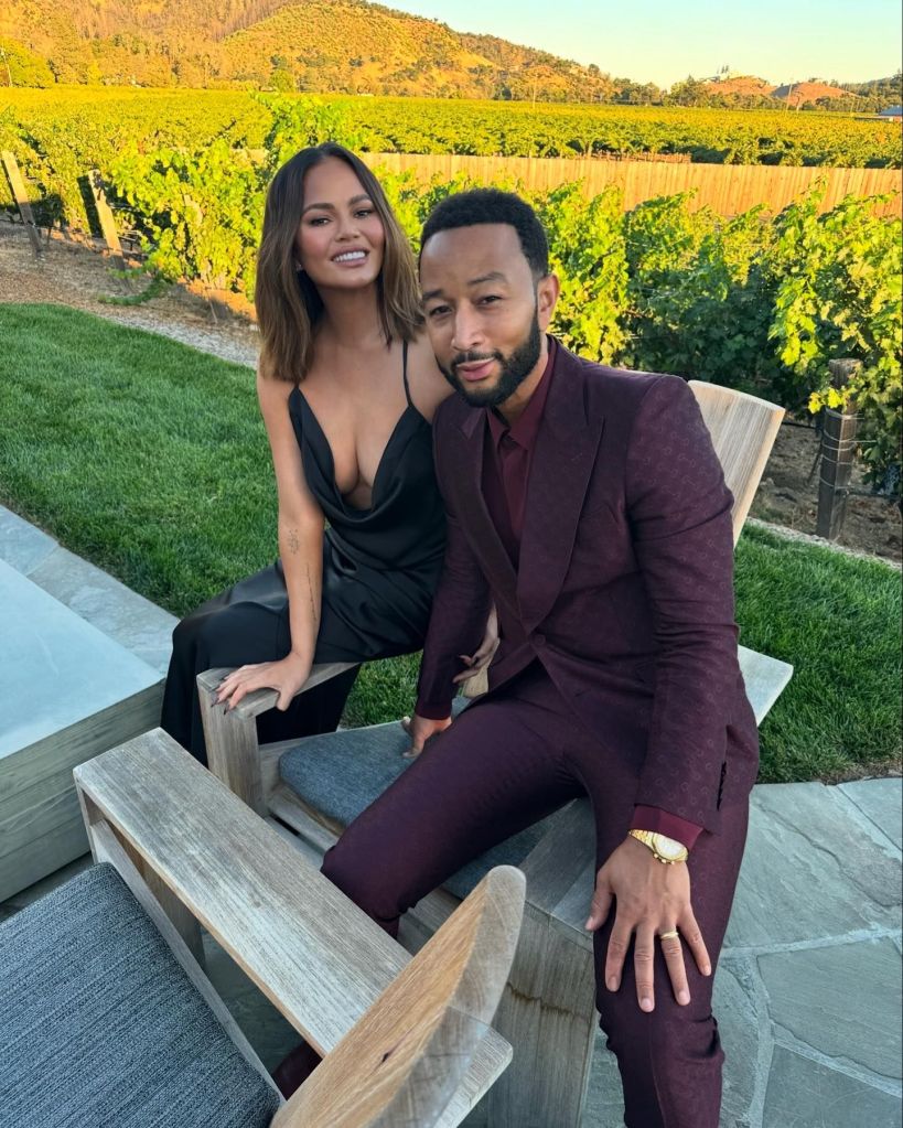 Chrissy Teigen and John Legend via Instagram in September 2024