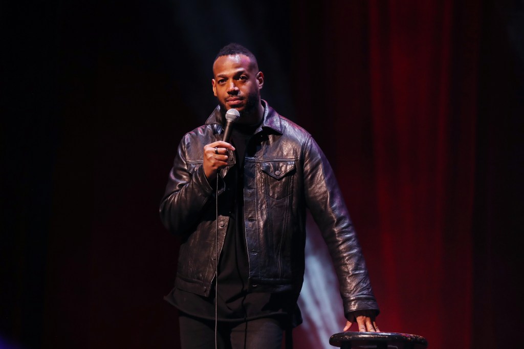 Marlon Wayans performs at The Apollo Theater on November 11, 2023 in New York City.