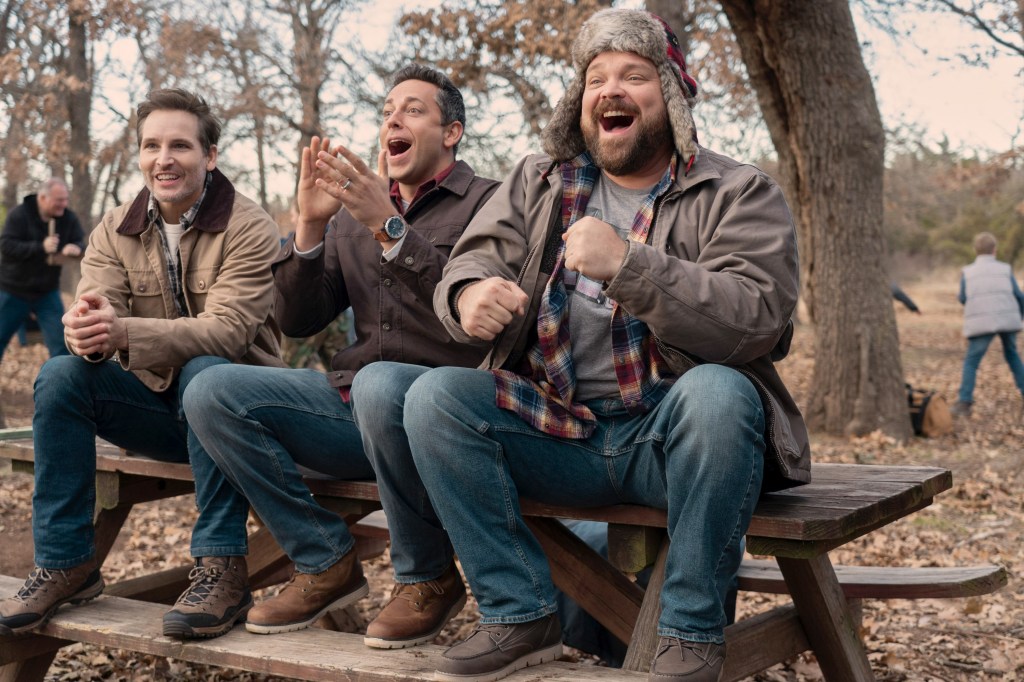 Peter Facinelli with Zachary Levi and Drew Powell in "The Unbreakable Boy."