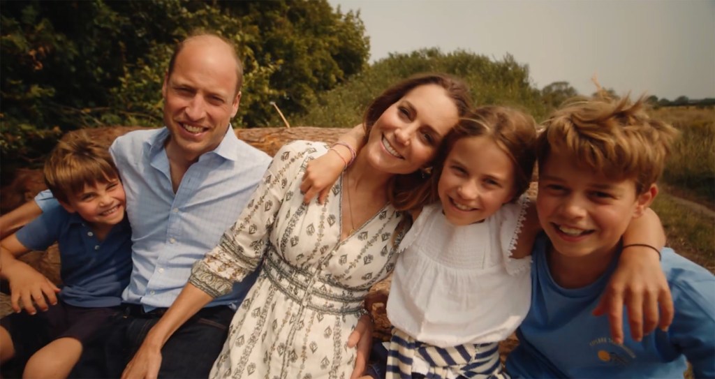 Prince William and Kate Middleton with kids in September 2024 Instagram video