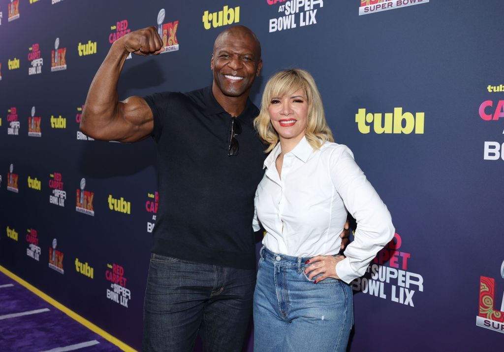 Terry Crews and Rebecca King-Crews attend Superbowl LIX