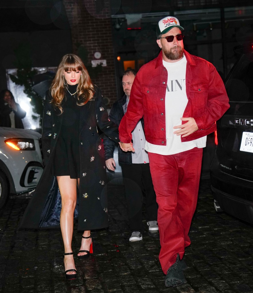 Travis Kelce and Taylor Swift in NYC in December 2024