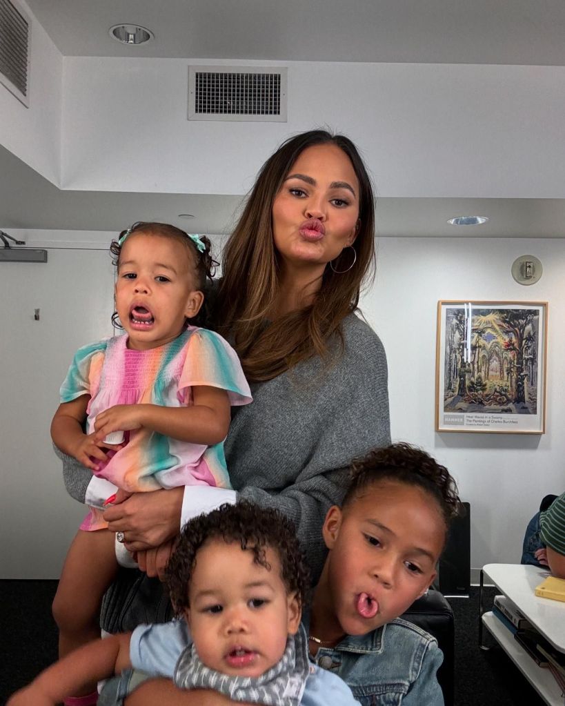 Chrissy Teigen and kids via Instagram