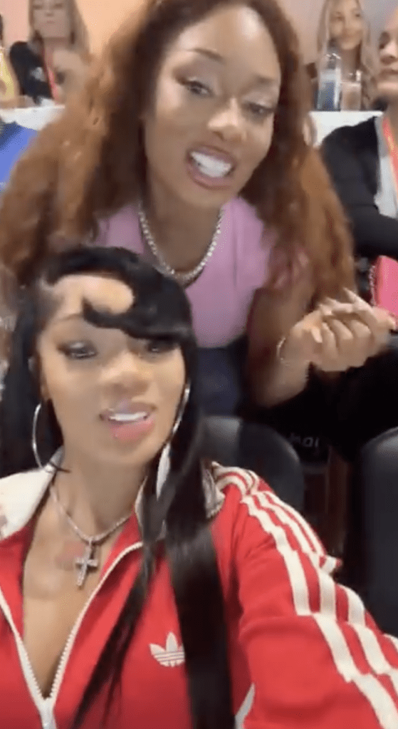 Megan Thee Stallion and GloRilla attend Superbowl LIX