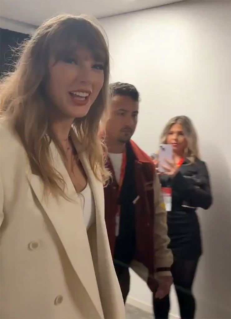 Taylor Swift arriving at Super Bowl with Ice Spice.